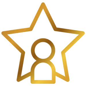 Rising Talent Icon Gold Gradient