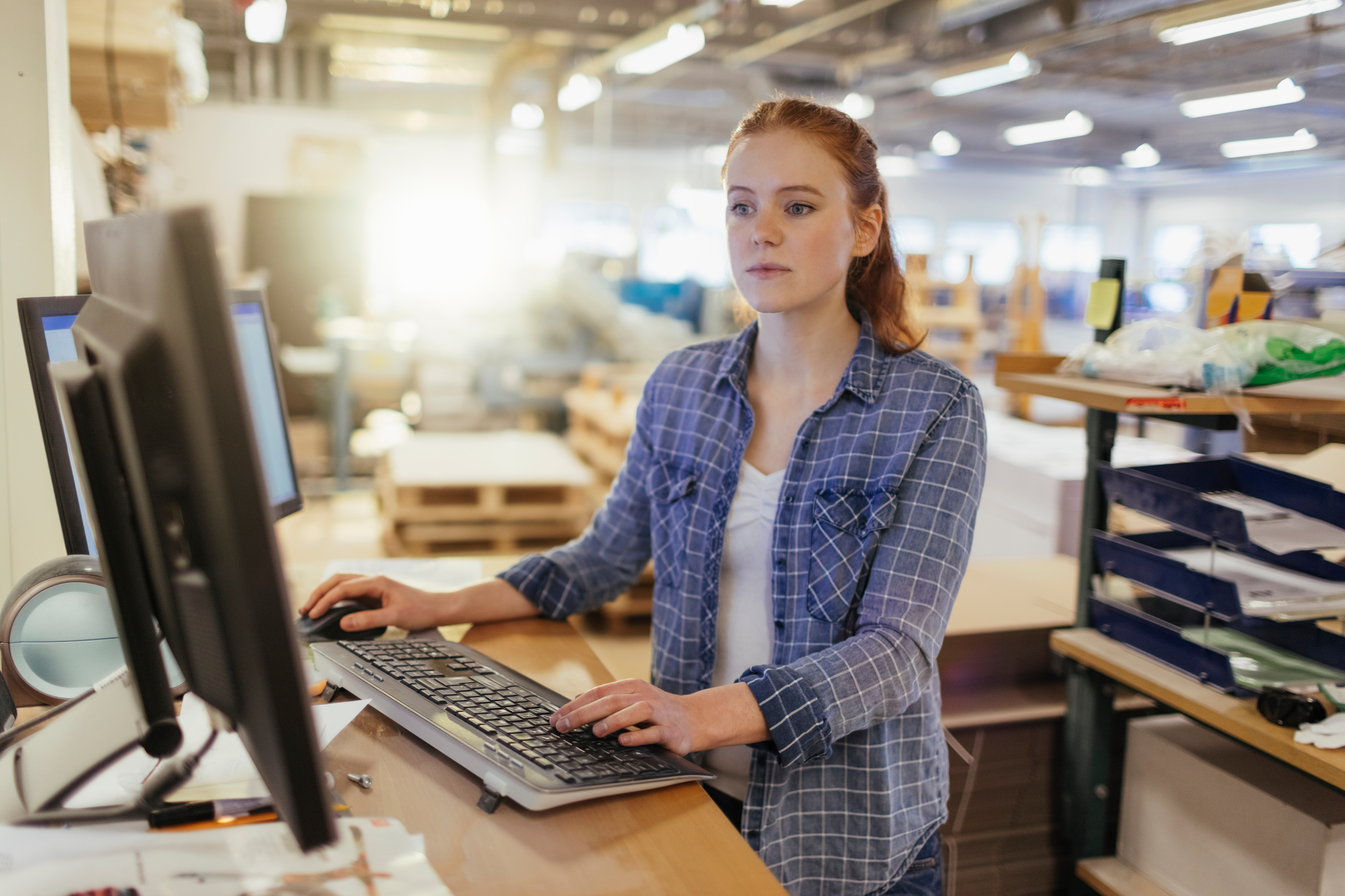 Woman at computer