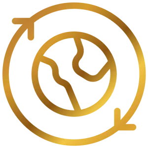 Sustainable Trade Icon Gold Gradient